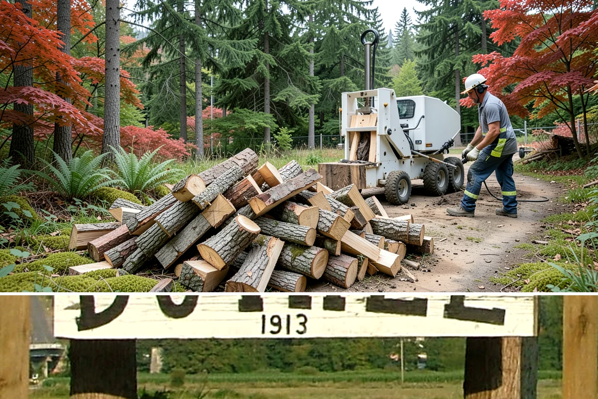 Firewood Recycling in Duvall, King County, WA - Recycling in spring cleanup season captures storm debris and gives recovered wood time to season.
