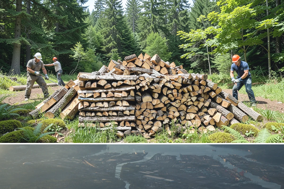Firewood Recycling in Fife, Pierce County, WA - Recycling in spring cleanup season captures storm debris and gives recovered wood time to season.