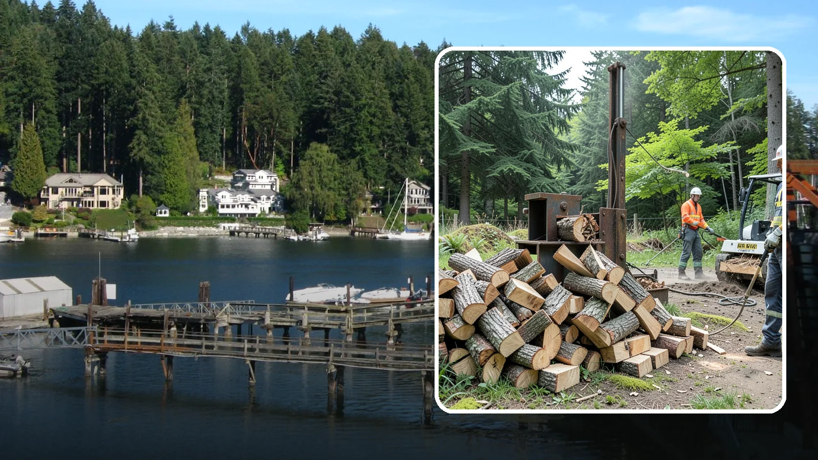 Firewood Recycling in Gig Harbor, Pierce County, WA - We recover and recycle wood waste into usable firewood instead of sending it to the landfill.