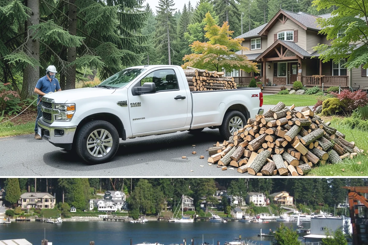 Firewood Recycling in Gig Harbor, Pierce County, WA - Recycling in spring cleanup season captures storm debris and gives recovered wood time to season.