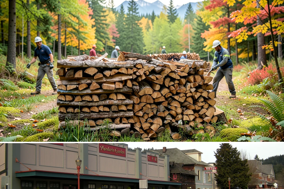 Firewood Recycling in Issaquah, King County, WA - Recycling in spring cleanup season captures storm debris and gives recovered wood time to season.