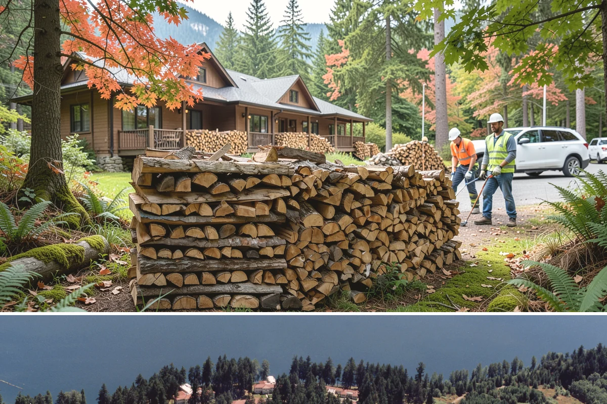 Firewood Recycling in Lakewood, Pierce County, WA - Recycling in spring cleanup season captures storm debris and gives recovered wood time to season.