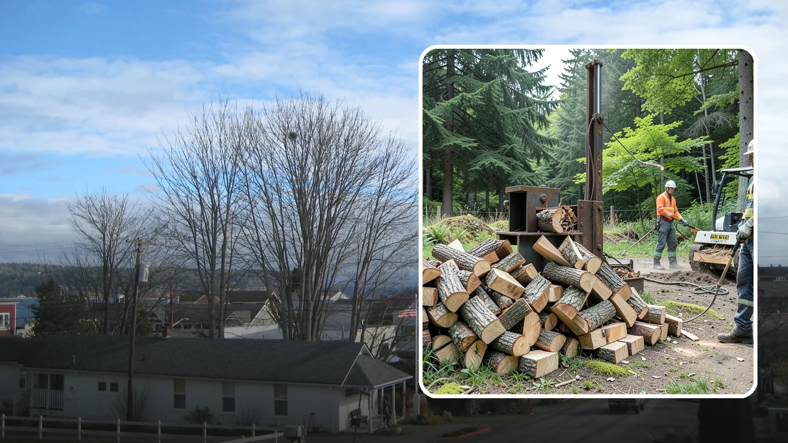 Firewood Recycling in Langley, Island County, WA - We recover and recycle wood waste into usable firewood instead of sending it to the landfill.