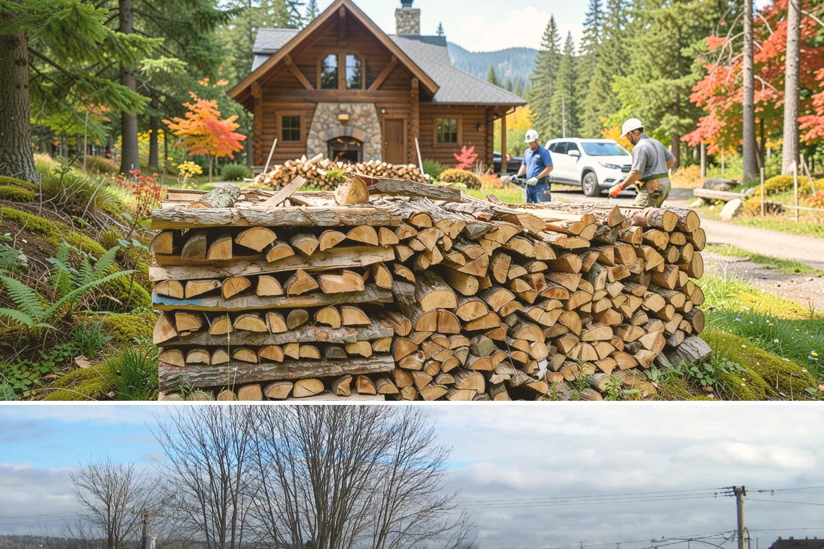 Firewood Recycling in Langley, Island County, WA - Recycling in spring cleanup season captures storm debris and gives recovered wood time to season.