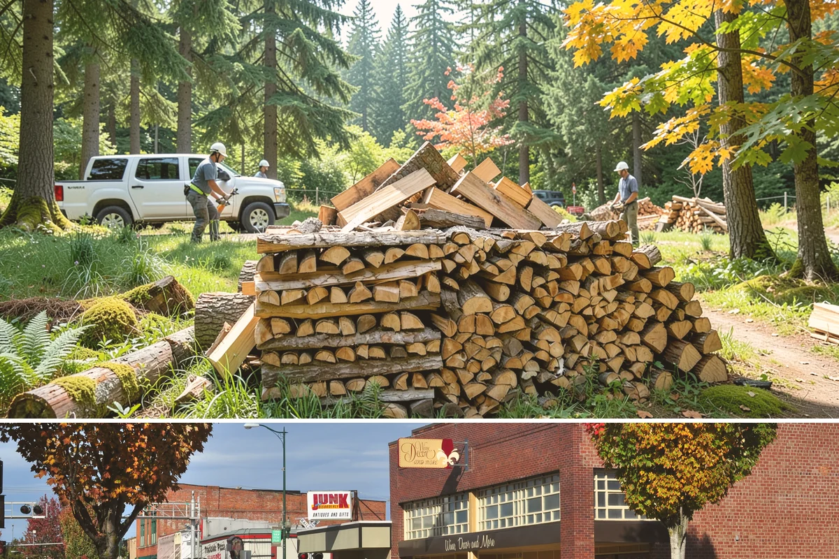 Firewood Recycling in Puyallup, Pierce County, WA - Recycling in spring cleanup season captures storm debris and gives recovered wood time to season.