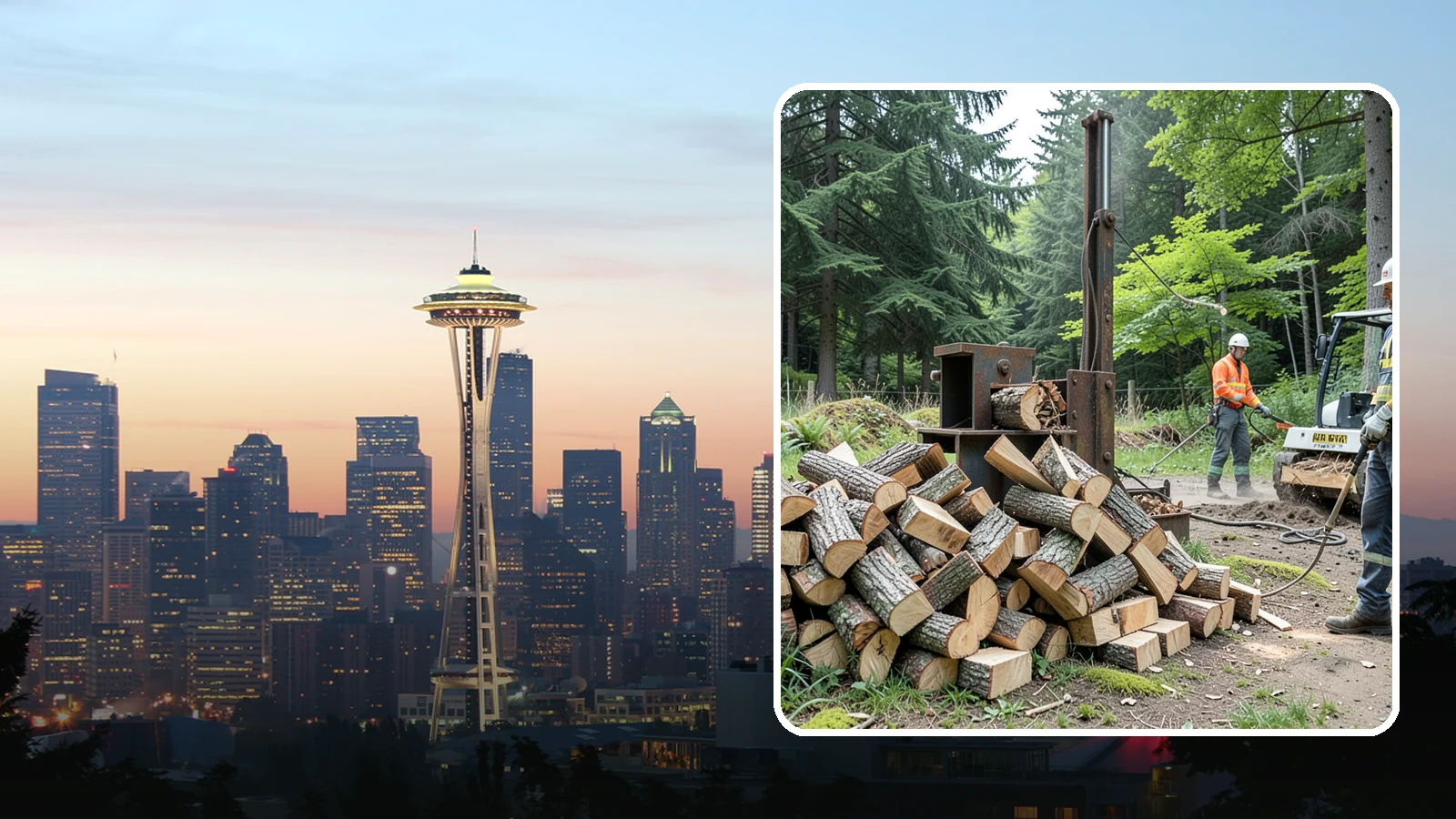 Firewood Recycling in Seattle, King County, WA - We recover and recycle wood waste into usable firewood instead of sending it to the landfill.