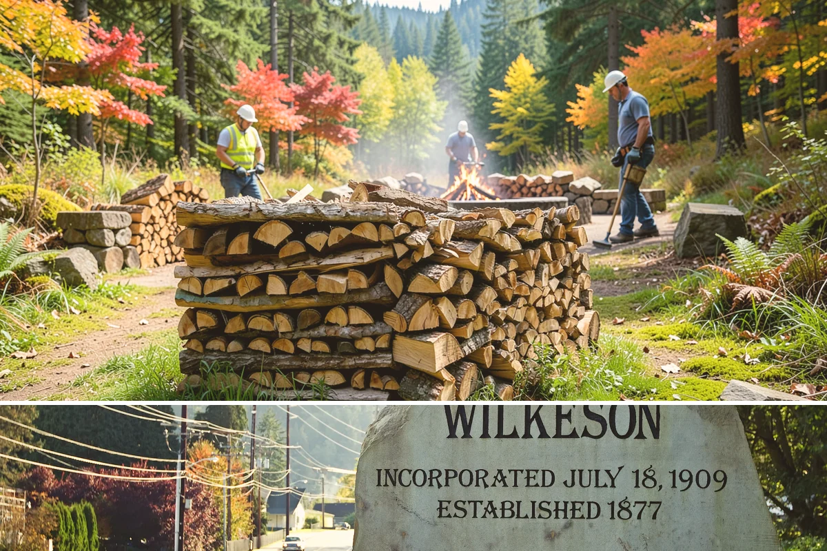 Firewood Recycling in Wilkeson, Pierce County, WA - Recycling in spring cleanup season captures storm debris and gives recovered wood time to season.