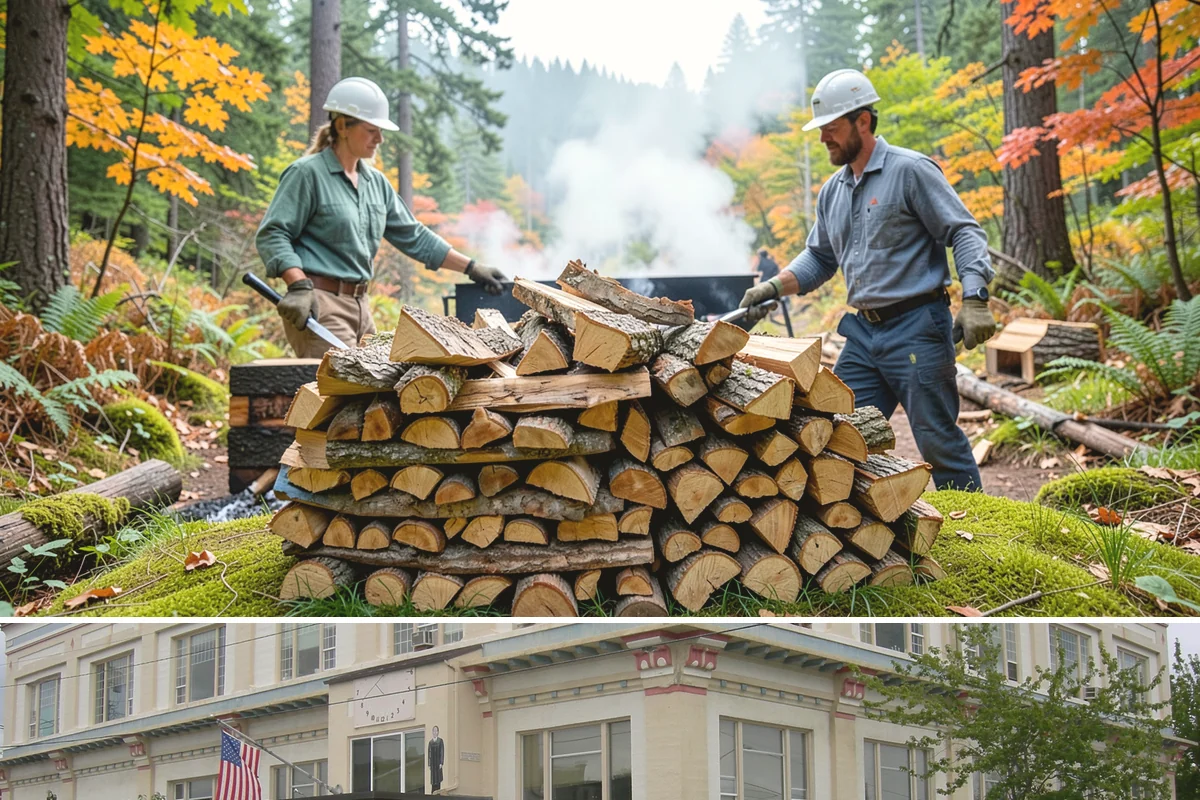 Firewood Relocation in Anacortes, Skagit County, WA - Often requested in early fall when moving wood into covered storage ahead of winter.