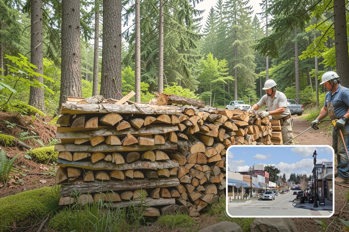 Firewood Relocation in Bothell, King County, WA - Moves heavy wood so you do not have to