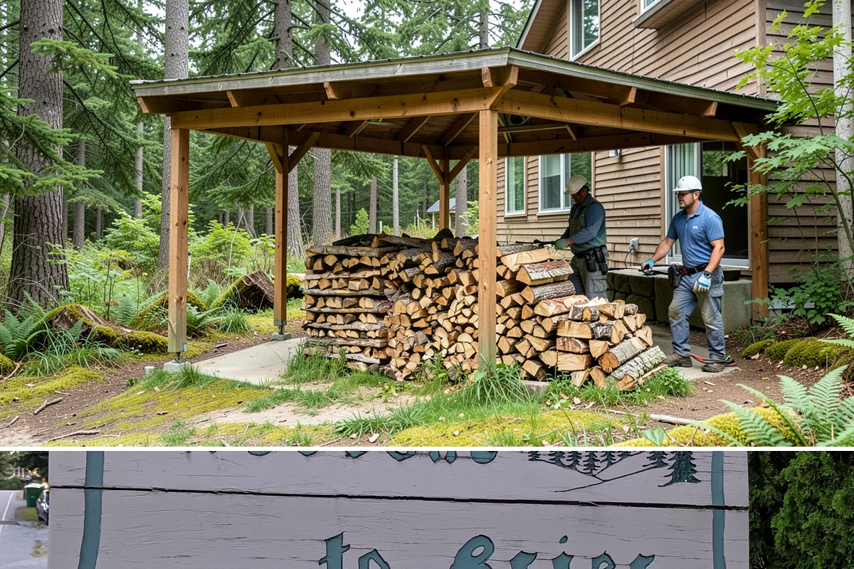 Firewood Relocation in Brier, Snohomish County, WA - Often requested in early fall when moving wood into covered storage ahead of winter.