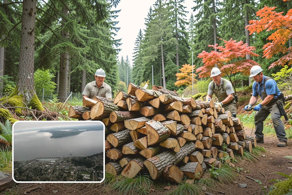 Firewood Relocation in Des Moines, King County, WA - Moves heavy wood so you do not have to