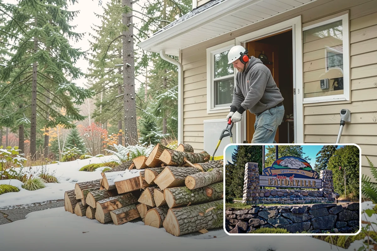 Firewood Relocation in Eatonville, Pierce County, WA - Moves heavy wood so you do not have to