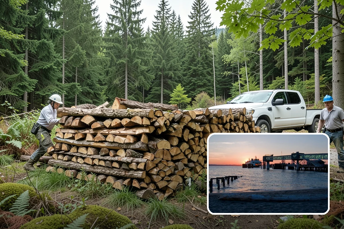 Firewood Relocation in Edmonds, Snohomish County, WA - Moves heavy wood so you do not have to