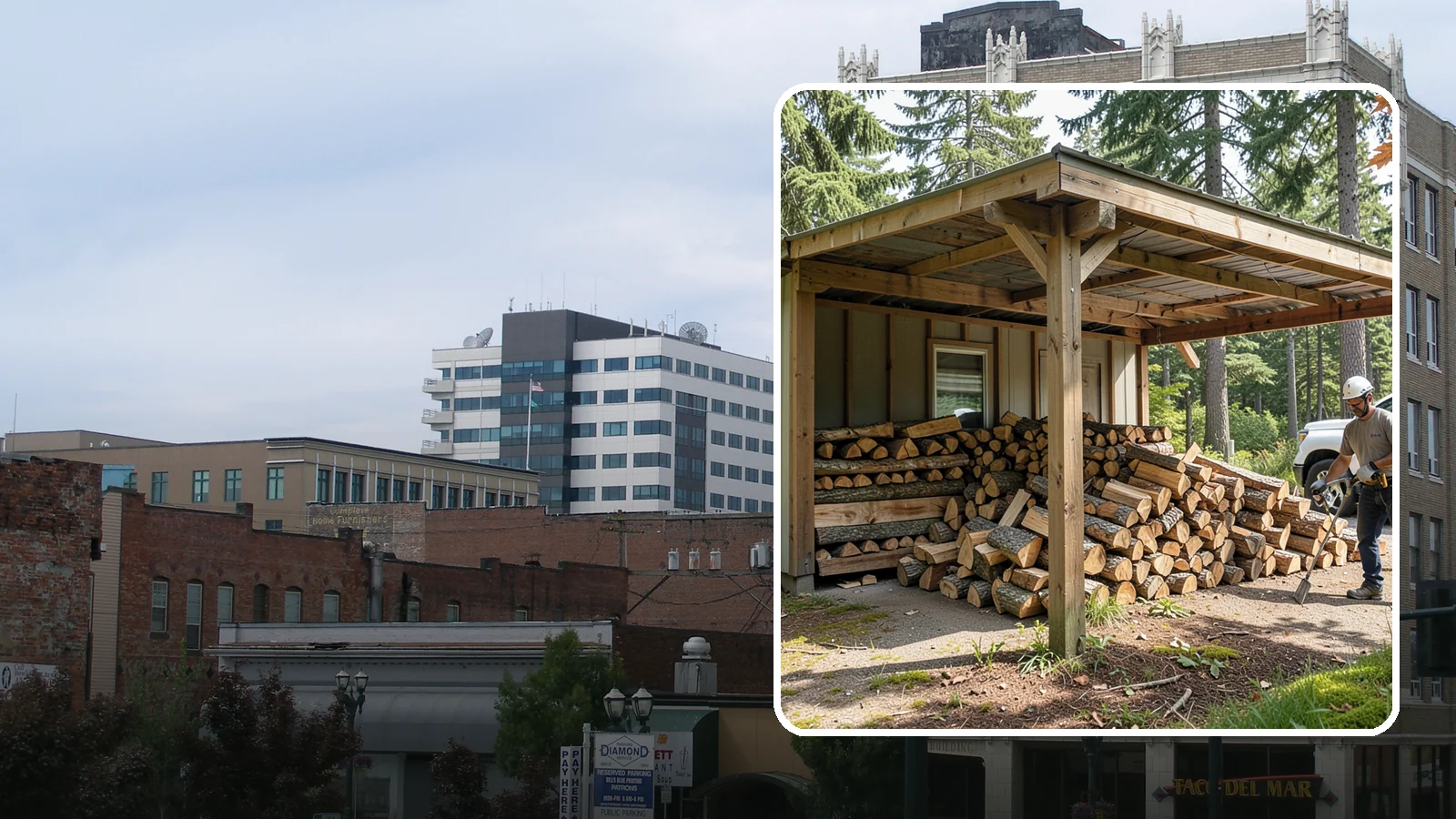 Firewood Relocation in Everett, Snohomish County, WA - Our firewood relocation service moves your existing wood supply to a new spot, shed, or property without the back-breaking work.