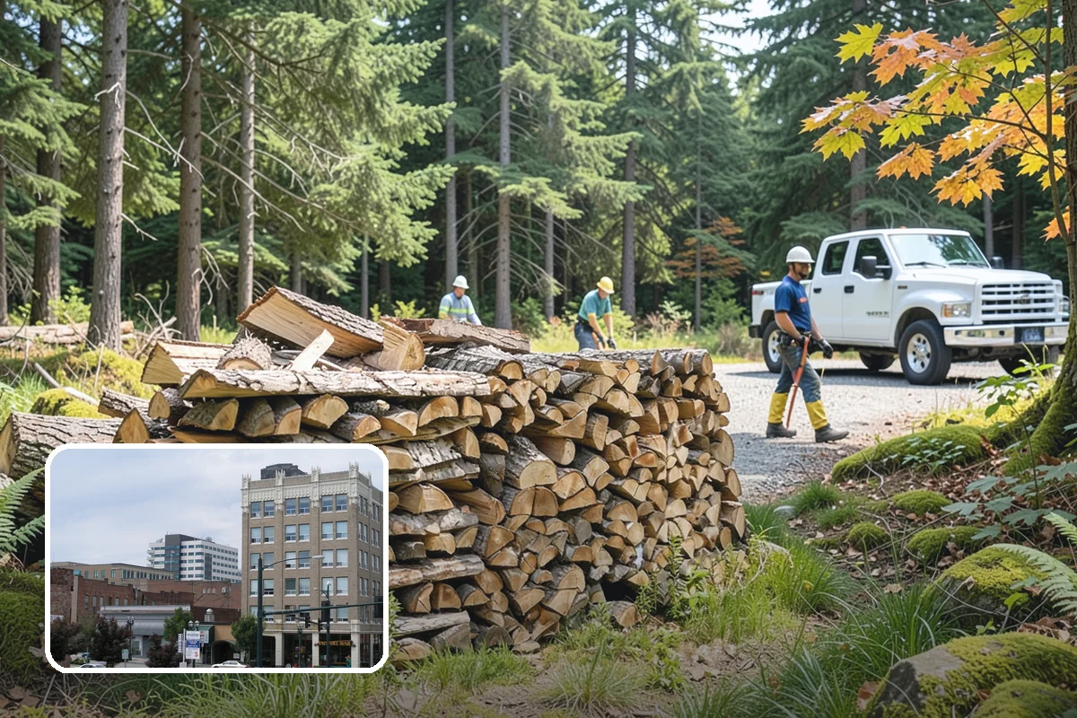 Firewood Relocation in Everett, Snohomish County, WA - Moves heavy wood so you do not have to