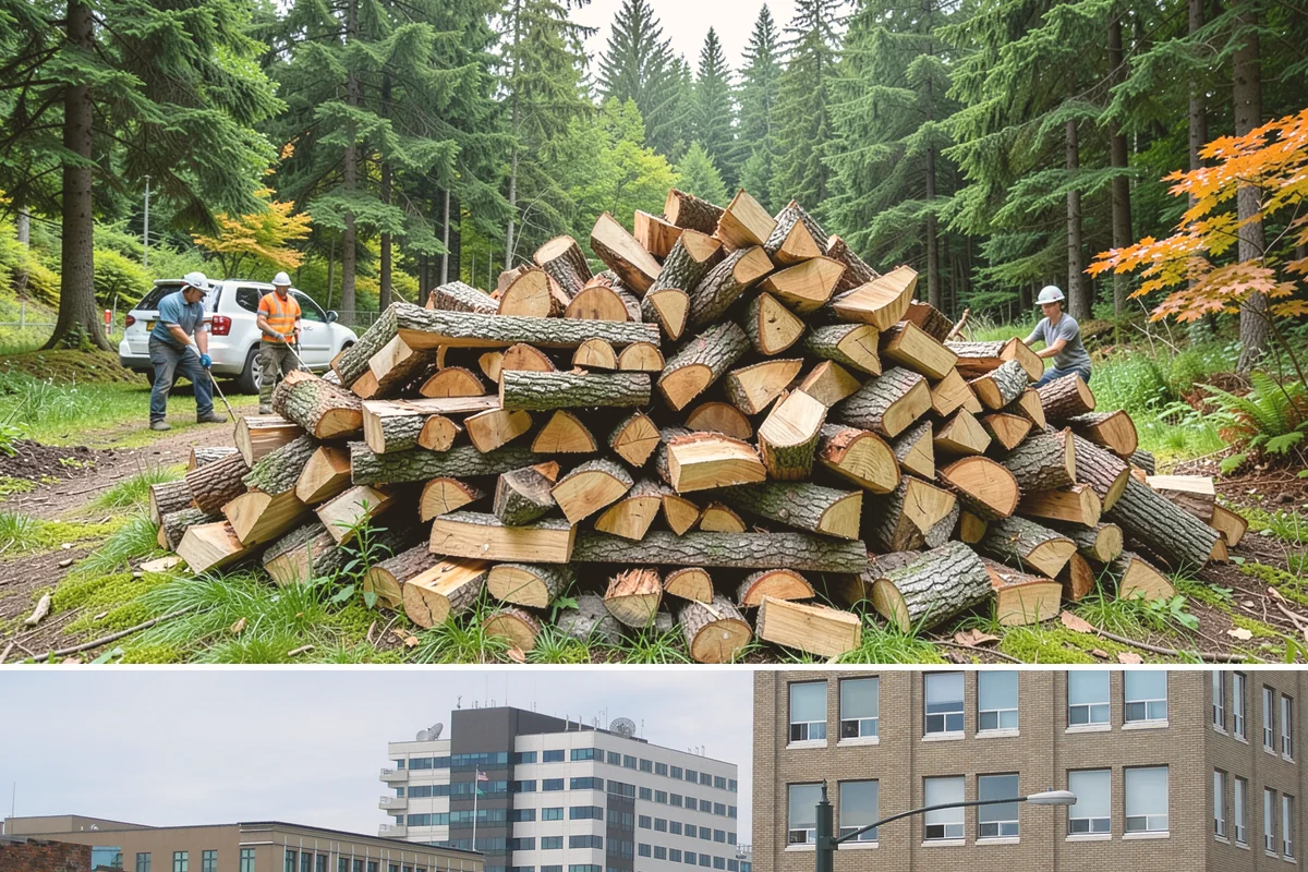Firewood Relocation in Everett, Snohomish County, WA - Often requested in early fall when moving wood into covered storage ahead of winter.