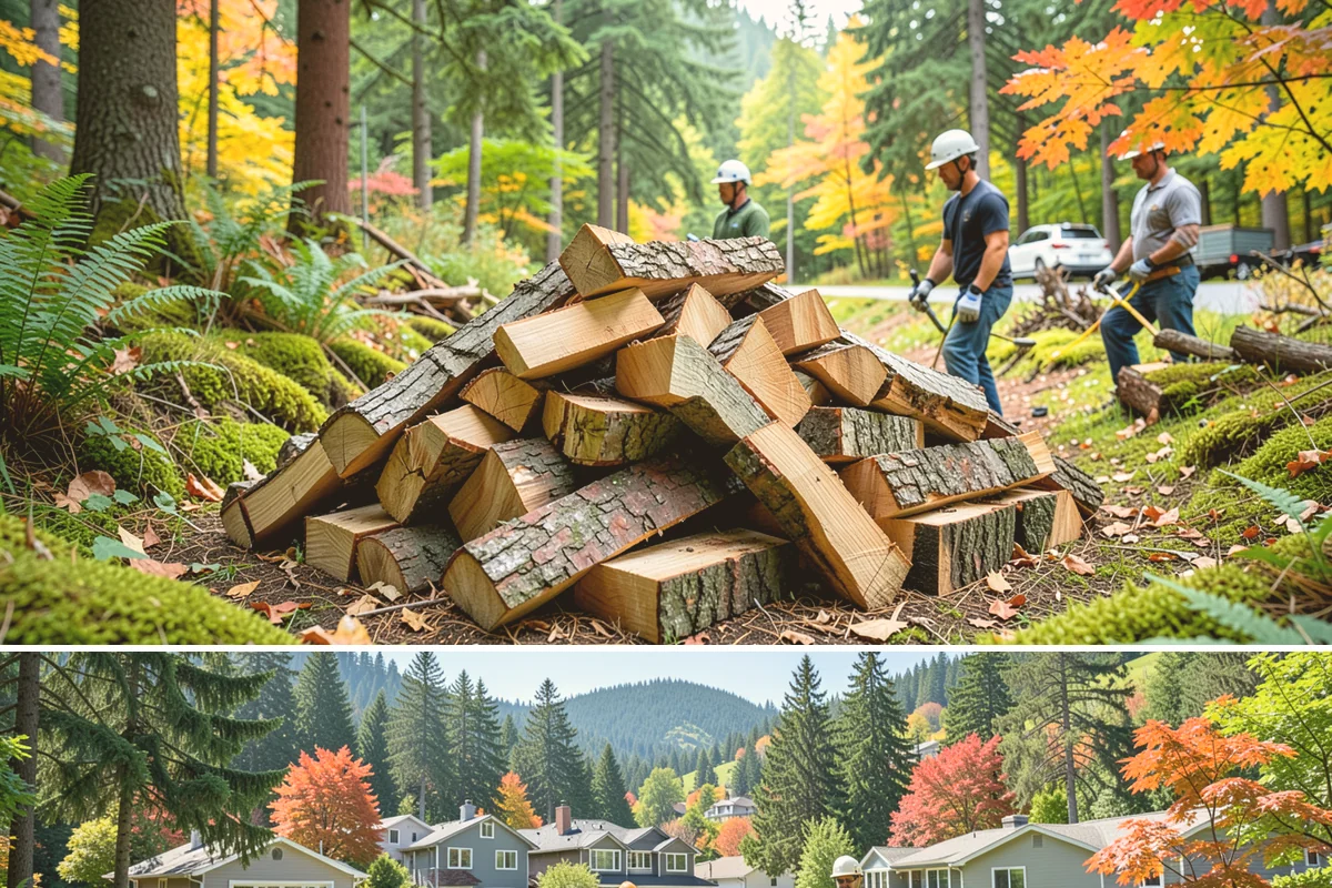 Firewood Relocation in Fircrest, Pierce County, WA - Often requested in early fall when moving wood into covered storage ahead of winter.