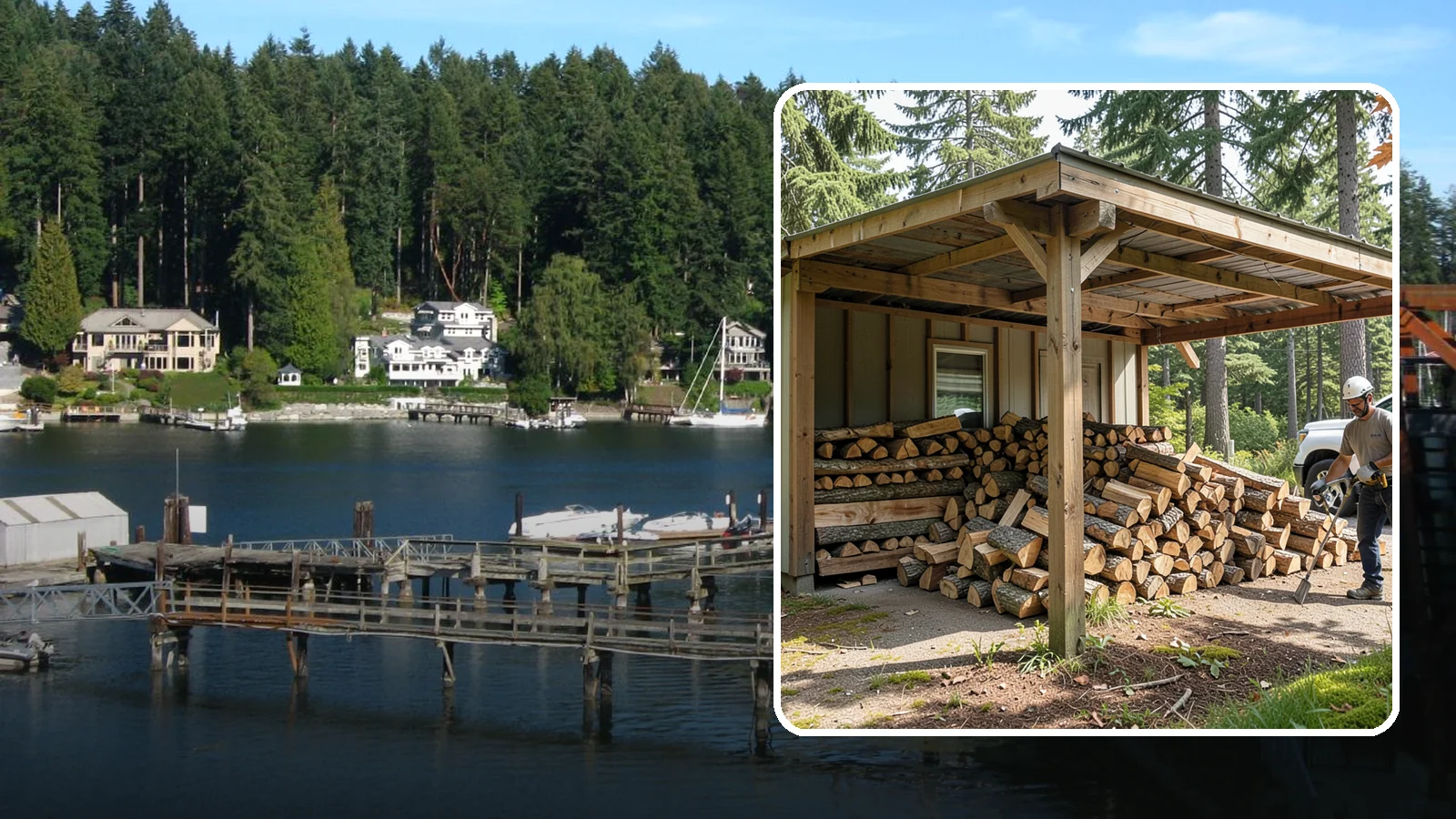 Firewood Relocation in Gig Harbor, Pierce County, WA - Our firewood relocation service moves your existing wood supply to a new spot, shed, or property without the back-breaking work.