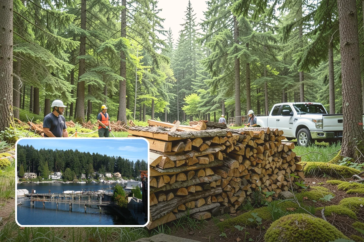 Firewood Relocation in Gig Harbor, Pierce County, WA - Moves heavy wood so you do not have to