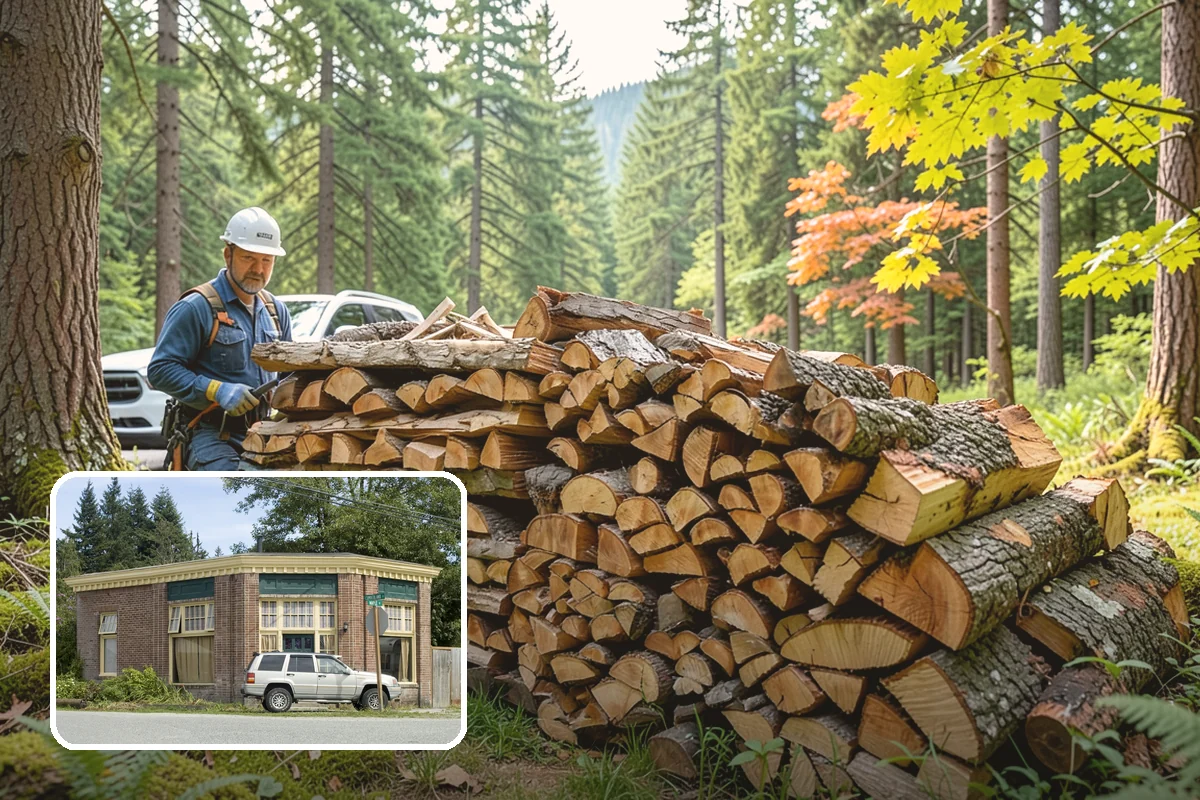 Firewood Relocation in Hamilton, Skagit County, WA - Moves heavy wood so you do not have to