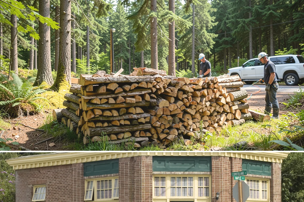 Firewood Relocation in Hamilton, Skagit County, WA - Often requested in early fall when moving wood into covered storage ahead of winter.