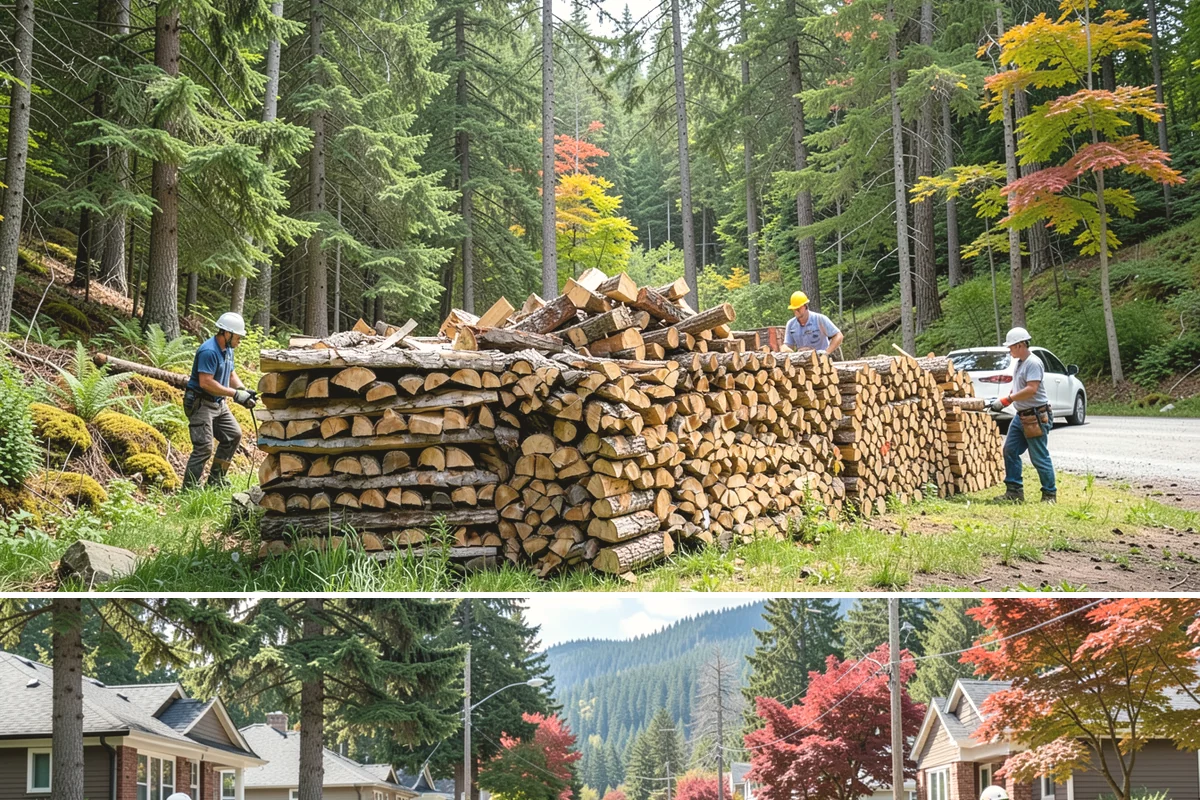Firewood Relocation in Hunts Point, King County, WA - Often requested in early fall when moving wood into covered storage ahead of winter.