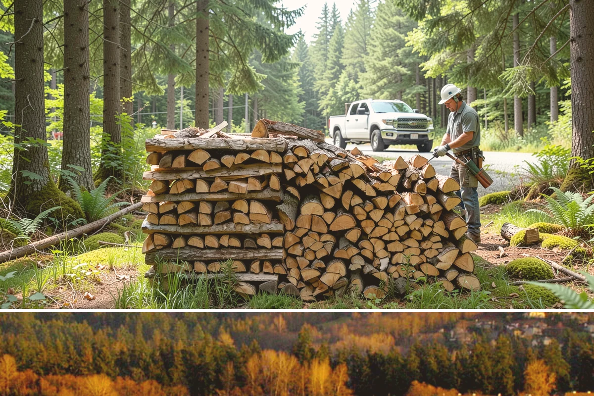 Firewood Relocation in Kenmore, King County, WA - Often requested in early fall when moving wood into covered storage ahead of winter.
