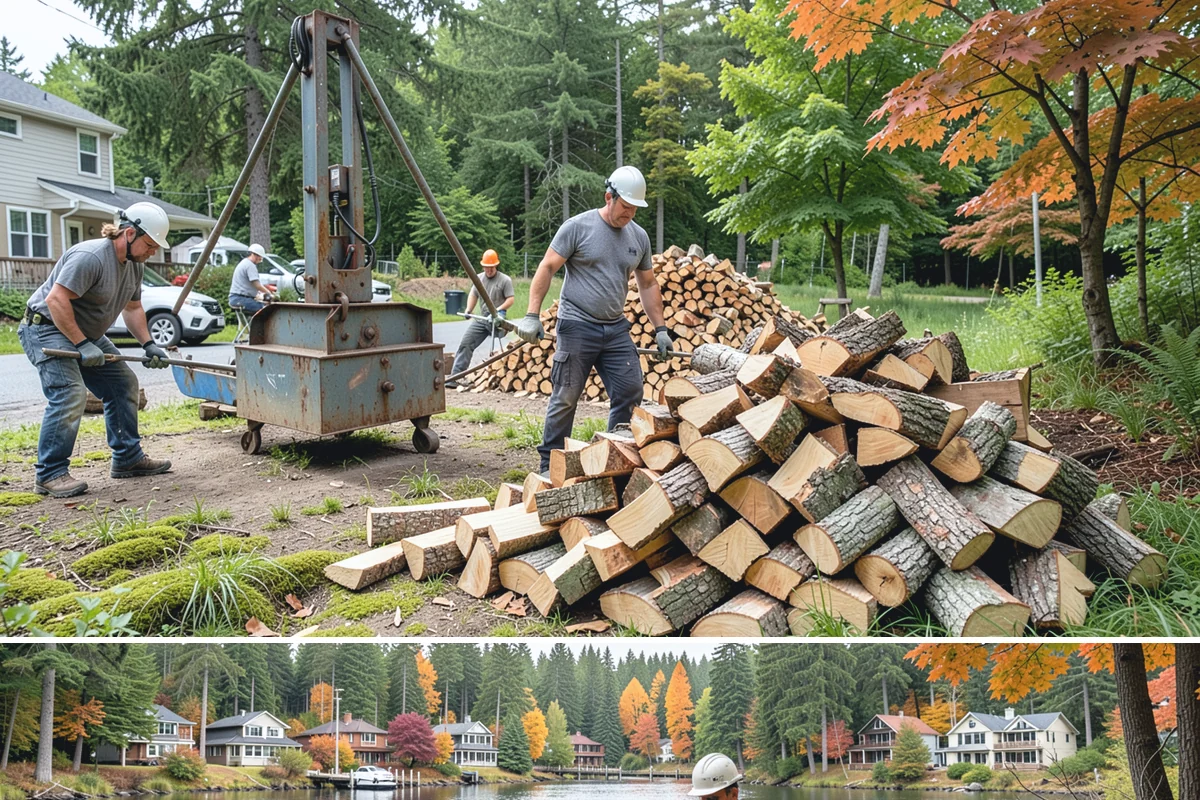 Firewood Relocation in La Conner, Skagit County, WA - Often requested in early fall when moving wood into covered storage ahead of winter.