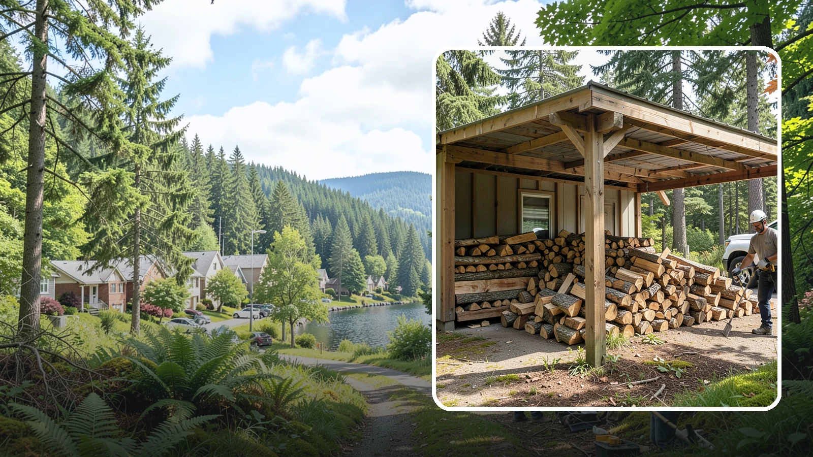 Firewood Relocation in Lake Forest Park, King County, WA - Our firewood relocation service moves your existing wood supply to a new spot, shed, or property without the back-breaking work.