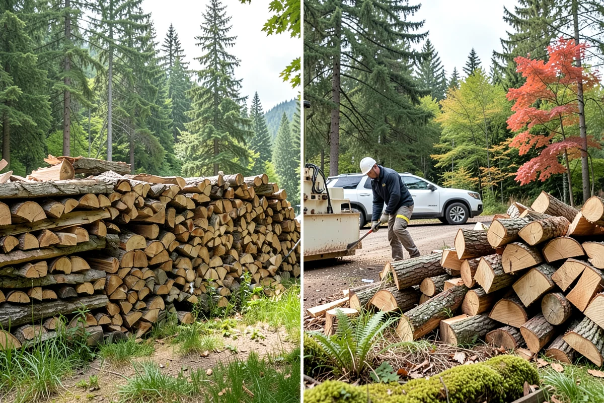 Firewood Relocation in Lake Forest Park, King County, WA - Show us the wood and where it needs to go