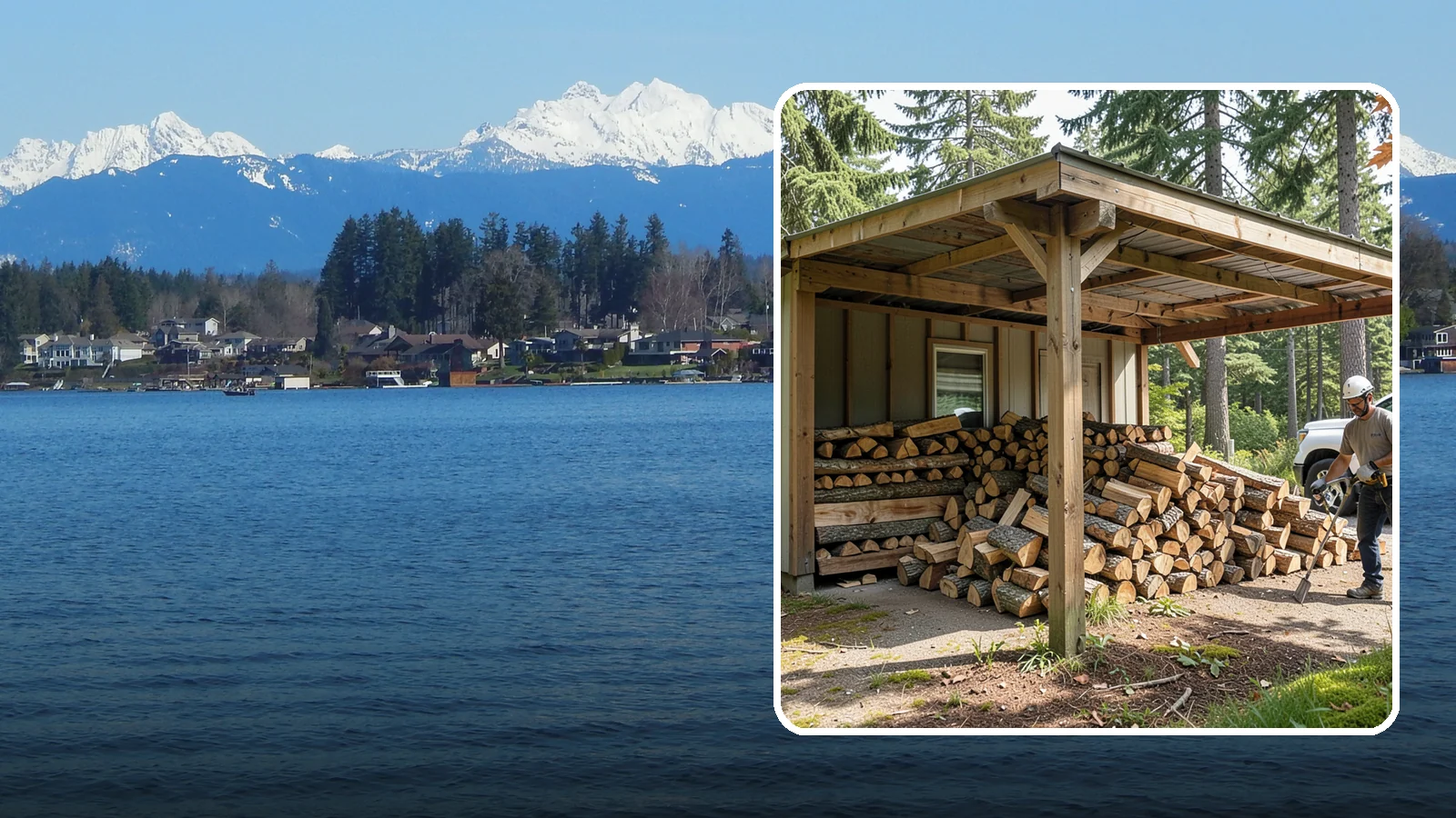 Firewood Relocation in Lake Stevens, Snohomish County, WA - Our firewood relocation service moves your existing wood supply to a new spot, shed, or property without the back-breaking work.