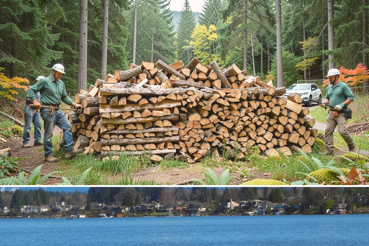 Firewood Relocation in Lake Stevens, Snohomish County, WA - Often requested in early fall when moving wood into covered storage ahead of winter.