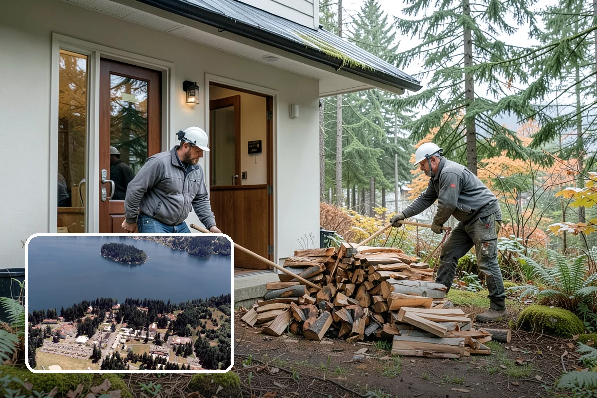 Firewood Relocation in Lakewood, Pierce County, WA - Moves heavy wood so you do not have to