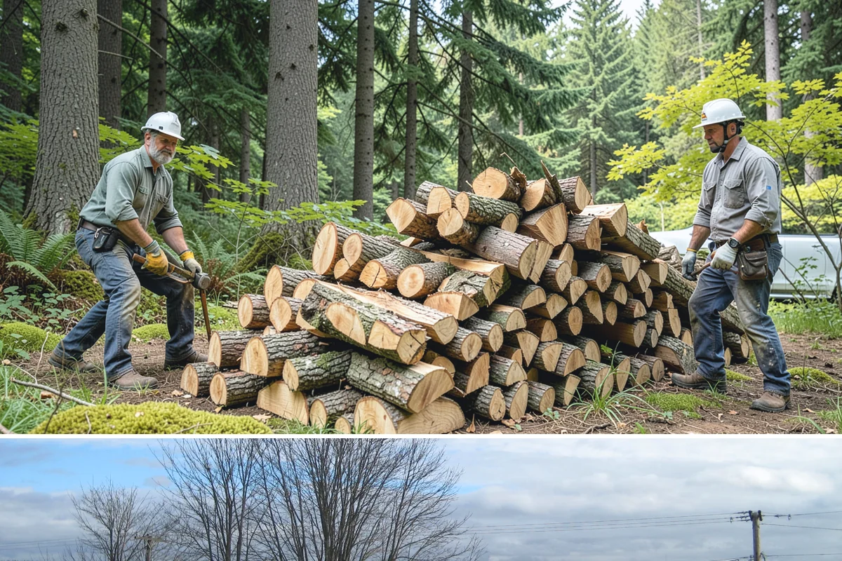 Firewood Relocation in Langley, Island County, WA - Often requested in early fall when moving wood into covered storage ahead of winter.