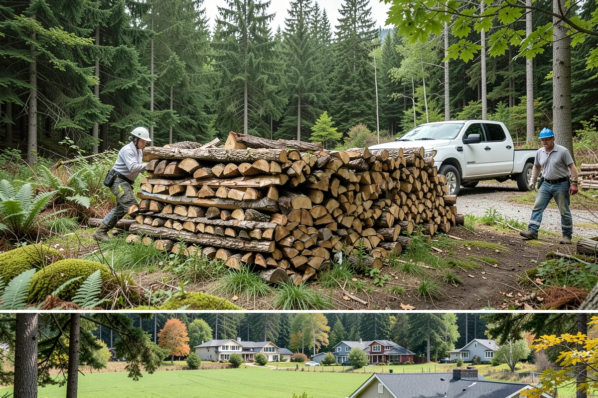 Firewood Relocation in Lyman, WA - Often requested in early fall when moving wood into covered storage ahead of winter.