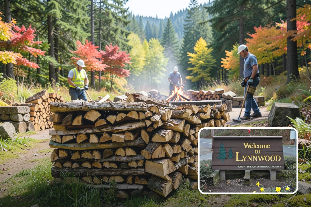 Firewood Relocation in Lynnwood, Snohomish County, WA - Moves heavy wood so you do not have to