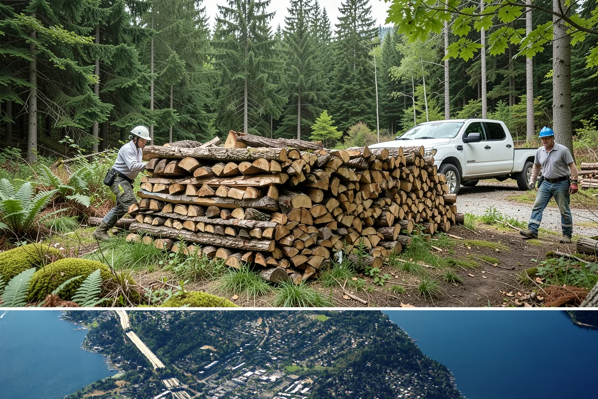 Firewood Relocation in Mercer Island, King County, WA - Often requested in early fall when moving wood into covered storage ahead of winter.