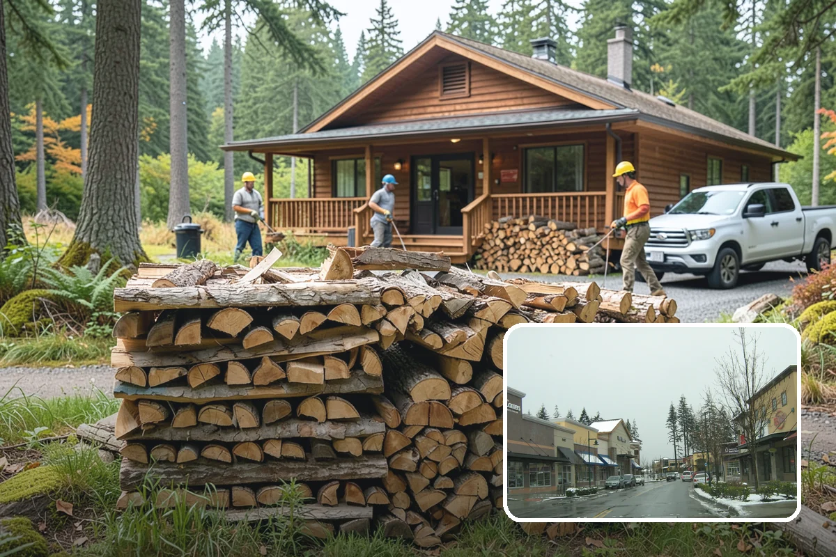Firewood Relocation in Mill Creek, Snohomish County, WA - Moves heavy wood so you do not have to
