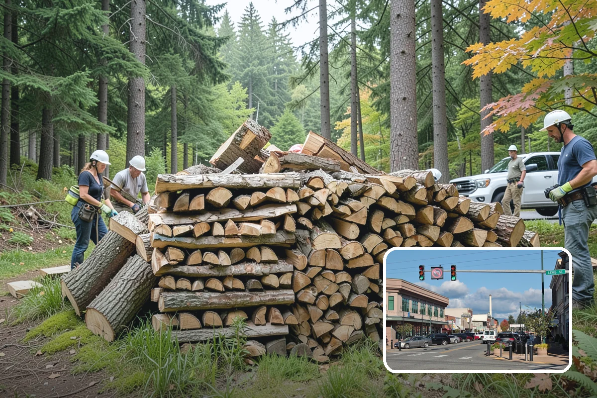 Firewood Relocation in Monroe, Snohomish County, WA - Moves heavy wood so you do not have to