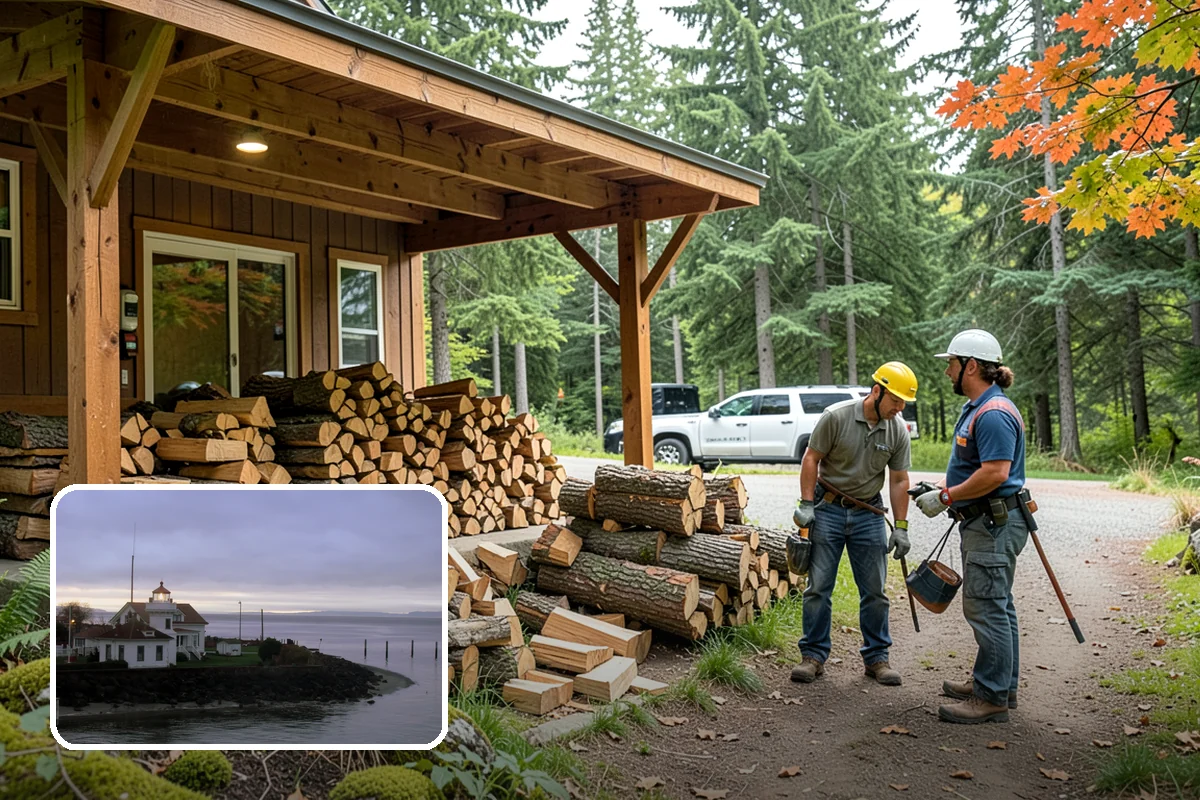 Firewood Relocation in Mukilteo, Snohomish County, WA - Moves heavy wood so you do not have to