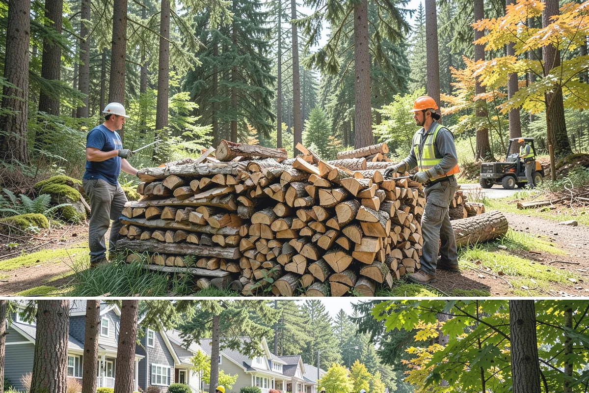 Firewood Relocation in Normandy Park, King County, WA - Often requested in early fall when moving wood into covered storage ahead of winter.