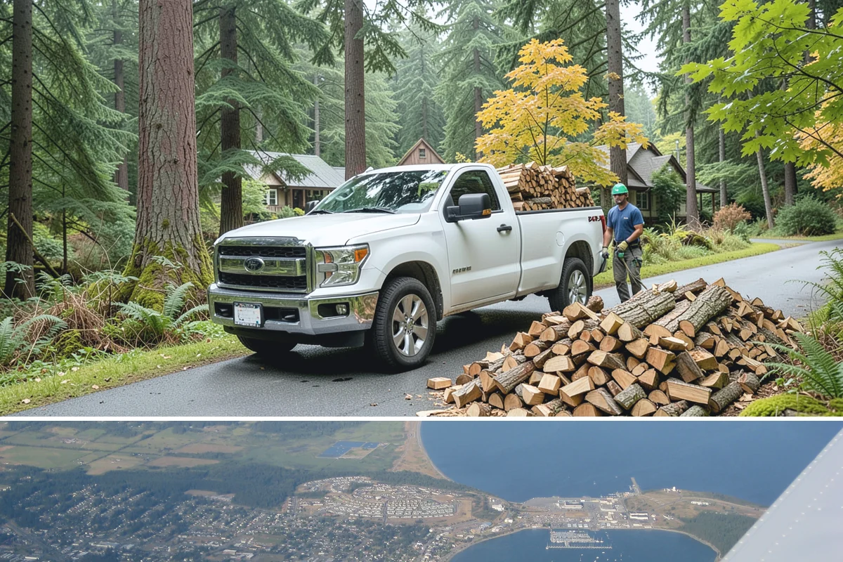 Firewood Relocation in Oak Harbor, Island County, WA - Often requested in early fall when moving wood into covered storage ahead of winter.