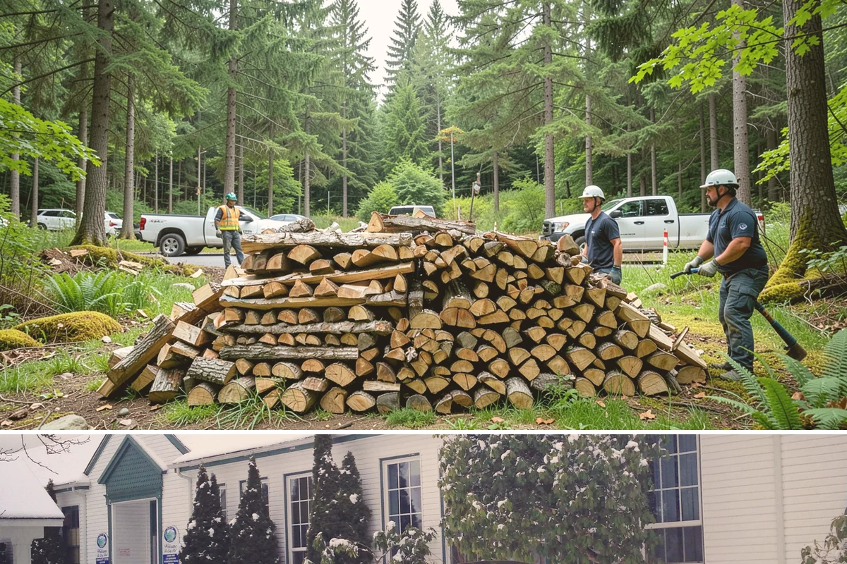 Firewood Relocation in Pacific, King County, WA - Often requested in early fall when moving wood into covered storage ahead of winter.