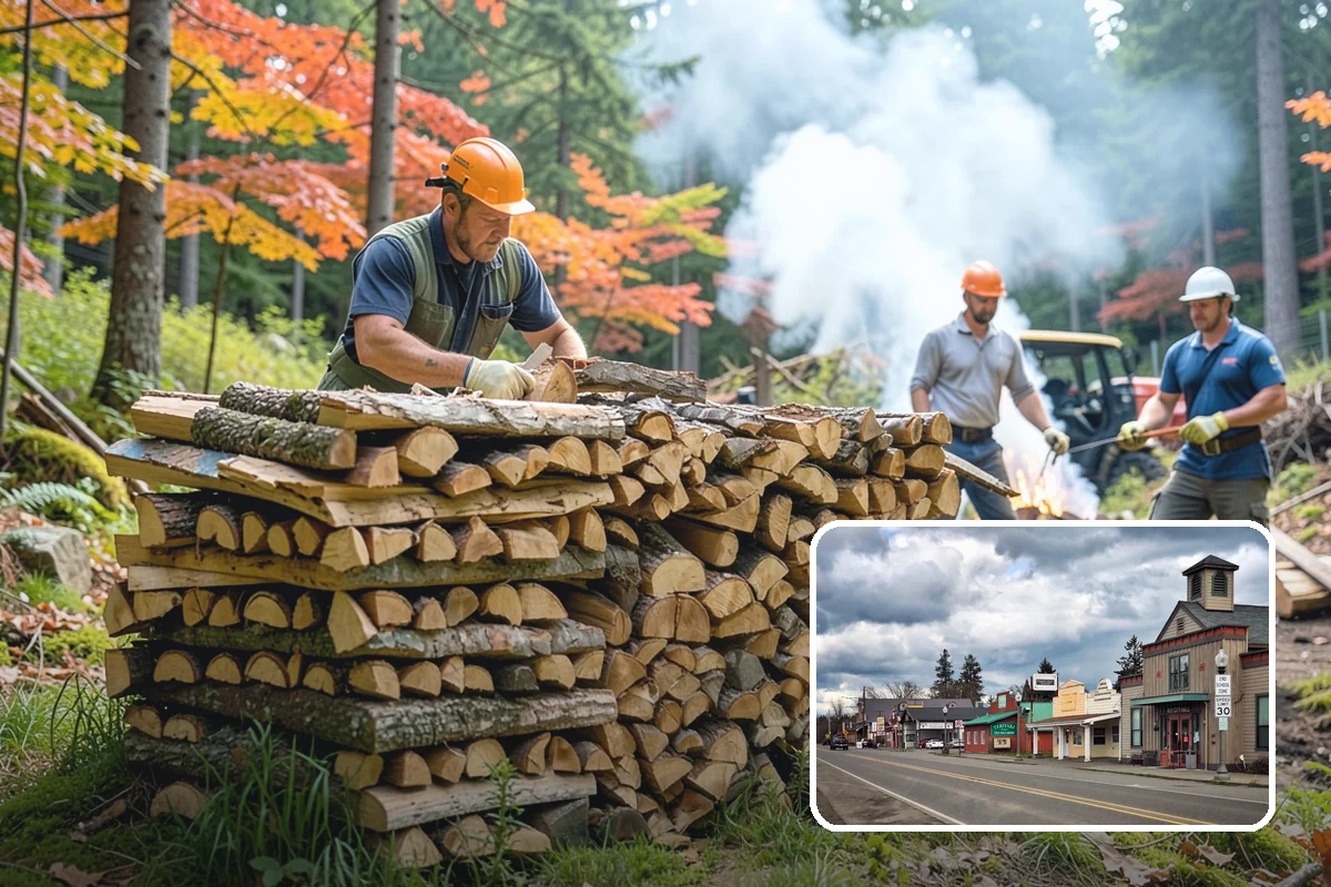 Firewood Relocation in Roy, Pierce County, WA - Moves heavy wood so you do not have to