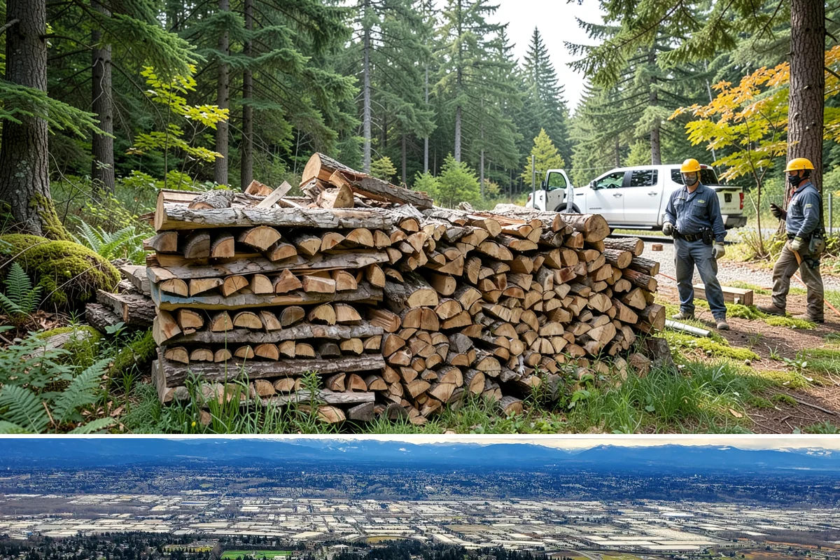 Firewood Relocation in SeaTac, WA - Often requested in early fall when moving wood into covered storage ahead of winter.