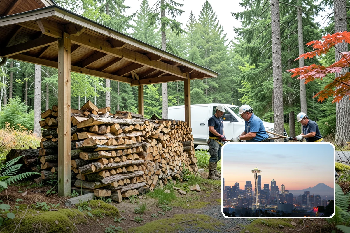 Firewood Relocation in Seattle, King County, WA - Moves heavy wood so you do not have to