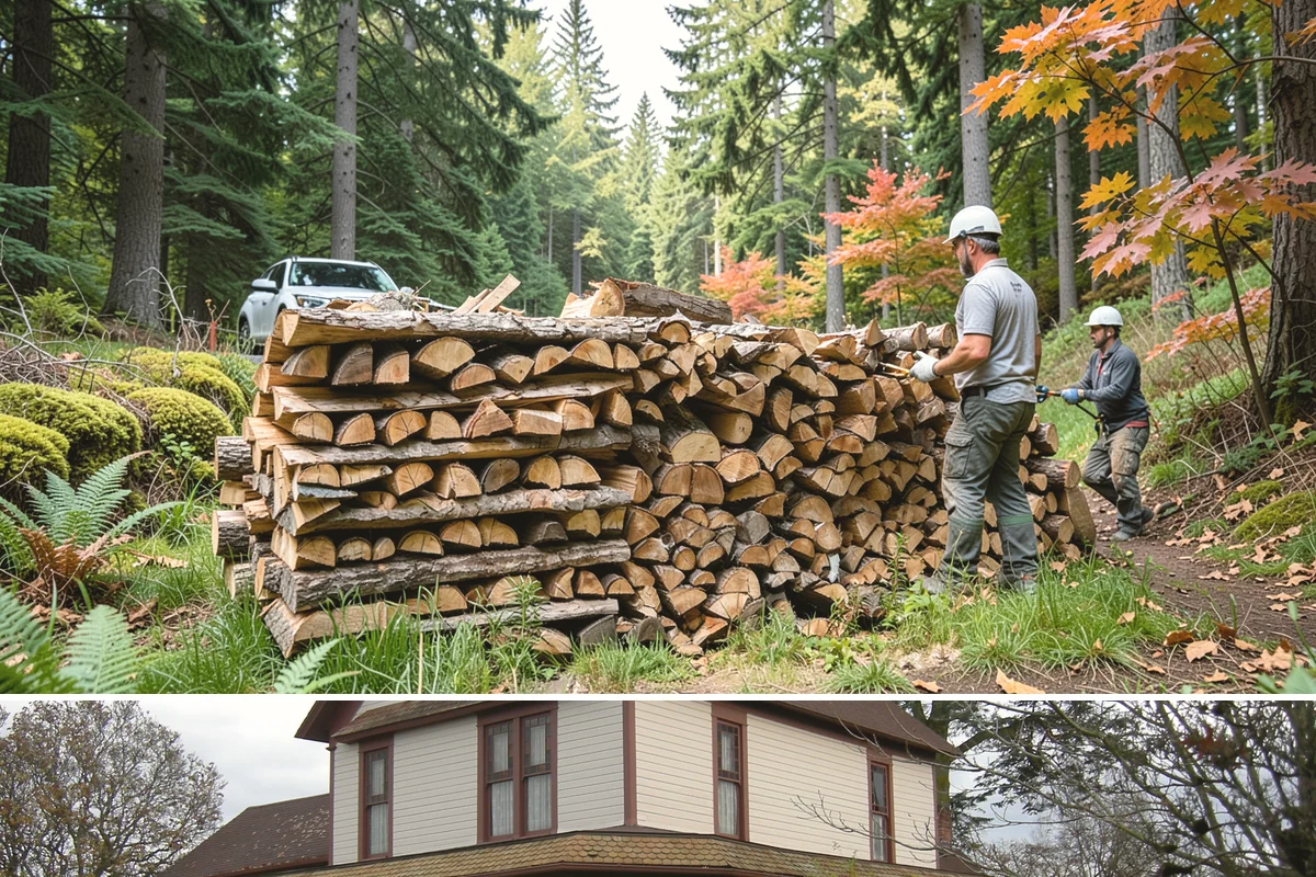 Firewood Relocation in Sumner, Pierce County, WA - Often requested in early fall when moving wood into covered storage ahead of winter.