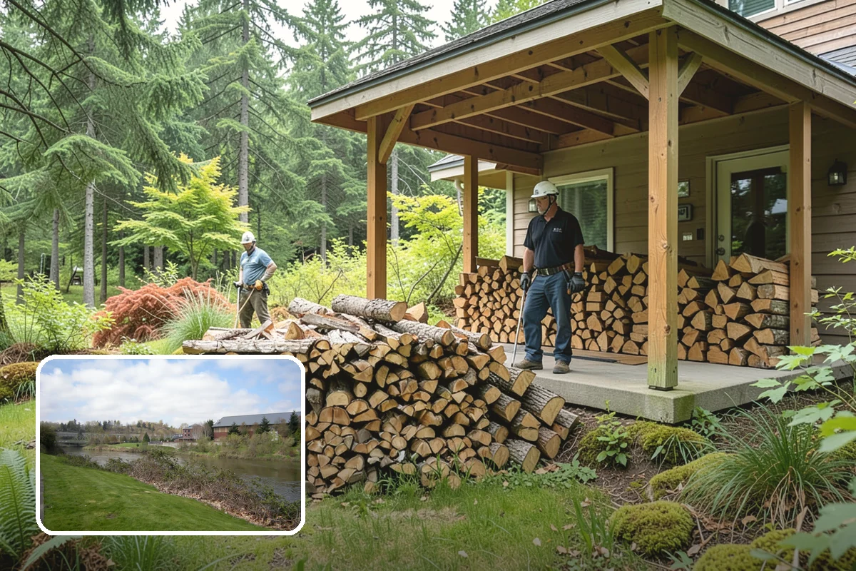 Firewood Relocation in Tukwila, King County, WA - Moves heavy wood so you do not have to