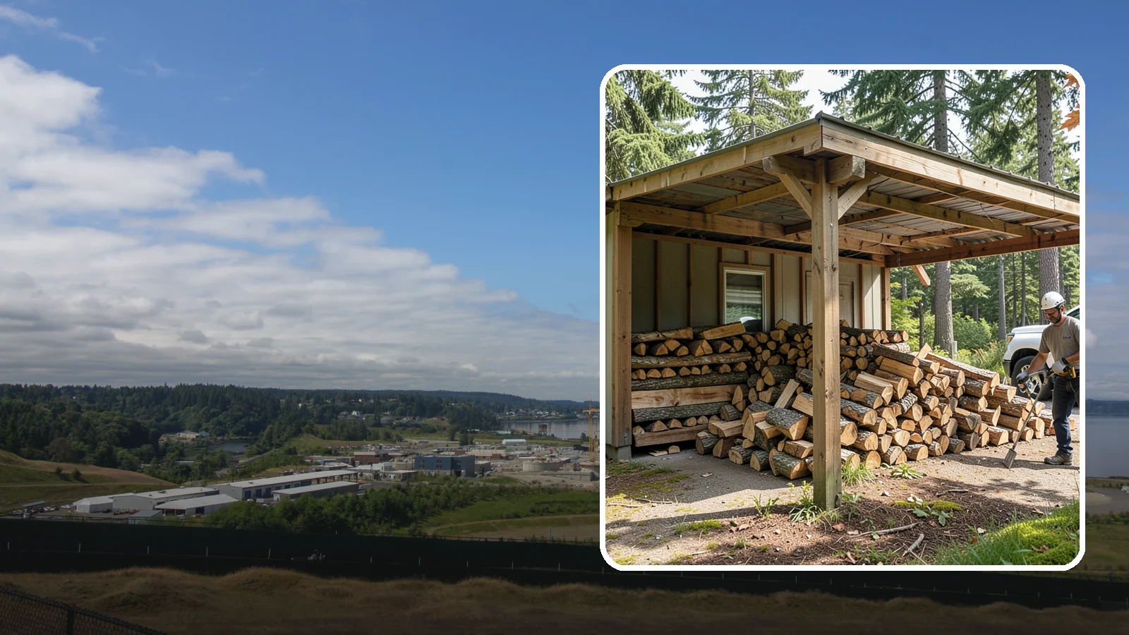 Firewood Relocation in University Place, Pierce County, WA - Our firewood relocation service moves your existing wood supply to a new spot, shed, or property without the back-breaking work.