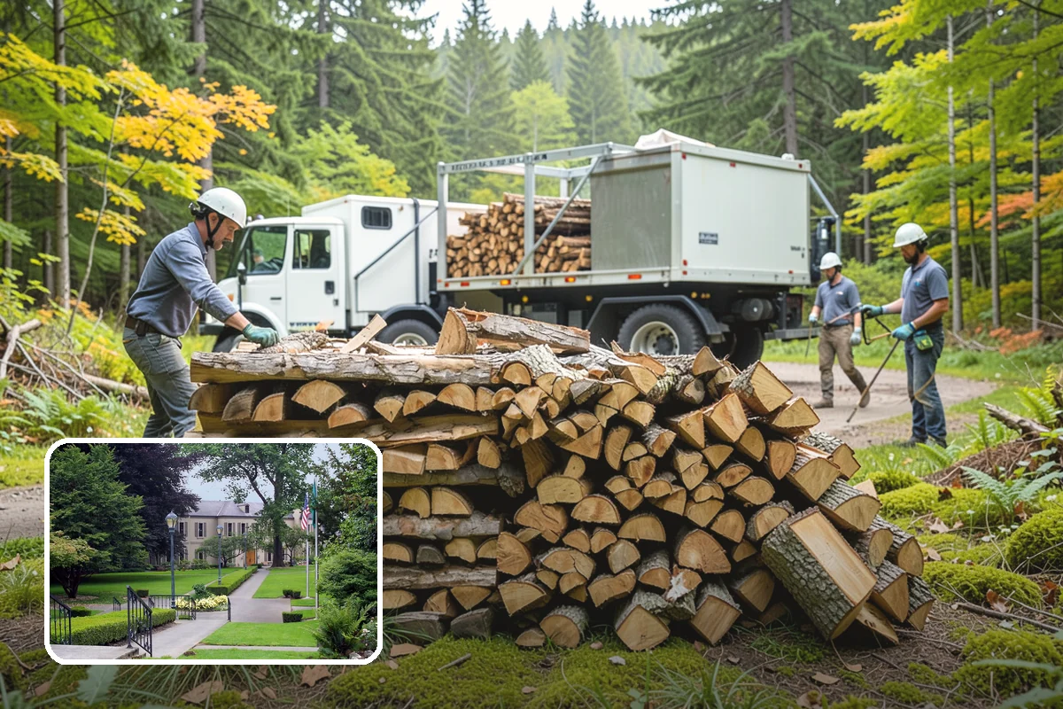 Firewood Relocation in Woodinville, King County, WA - Moves heavy wood so you do not have to
